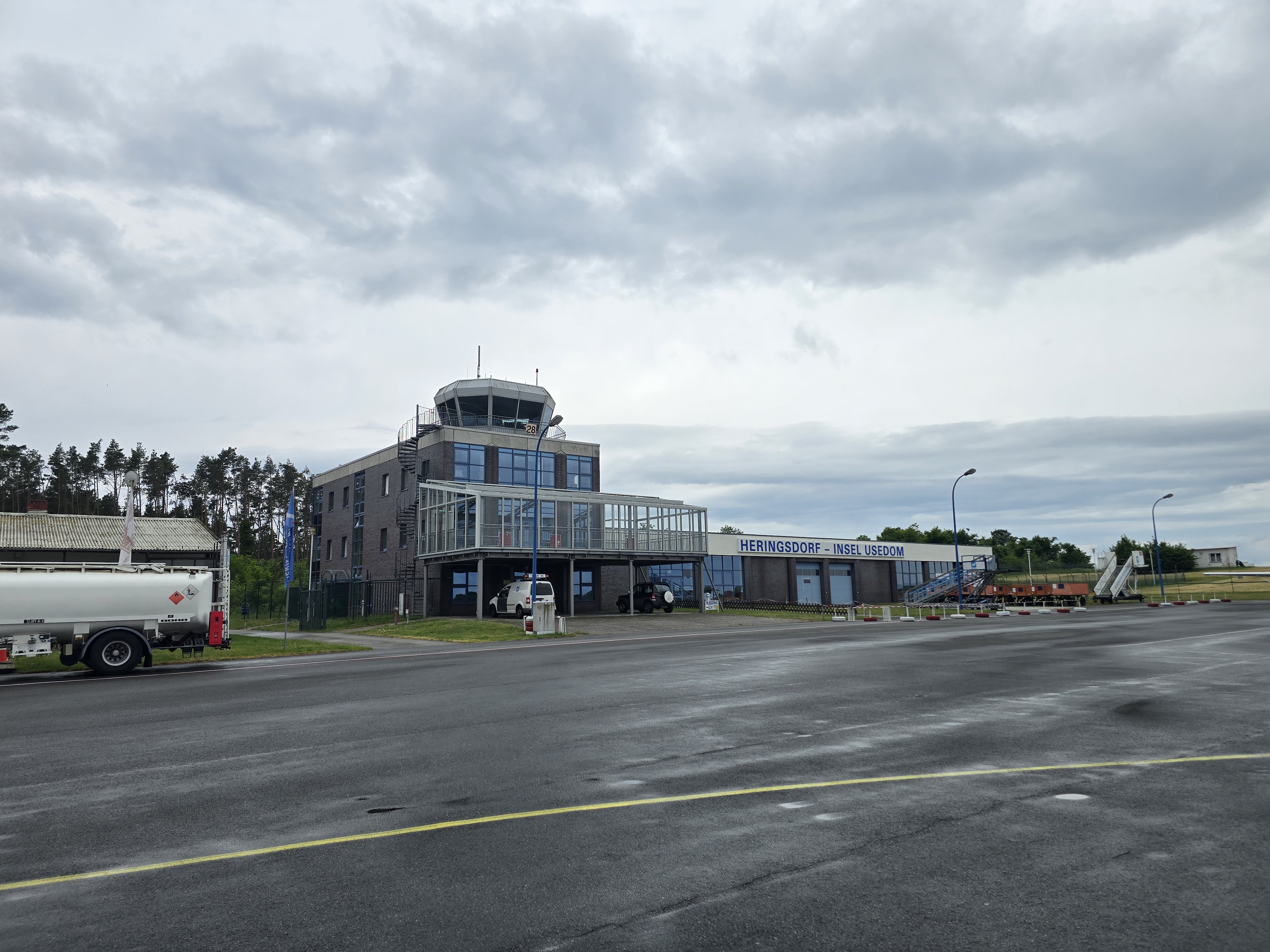 The main building, including the tower.